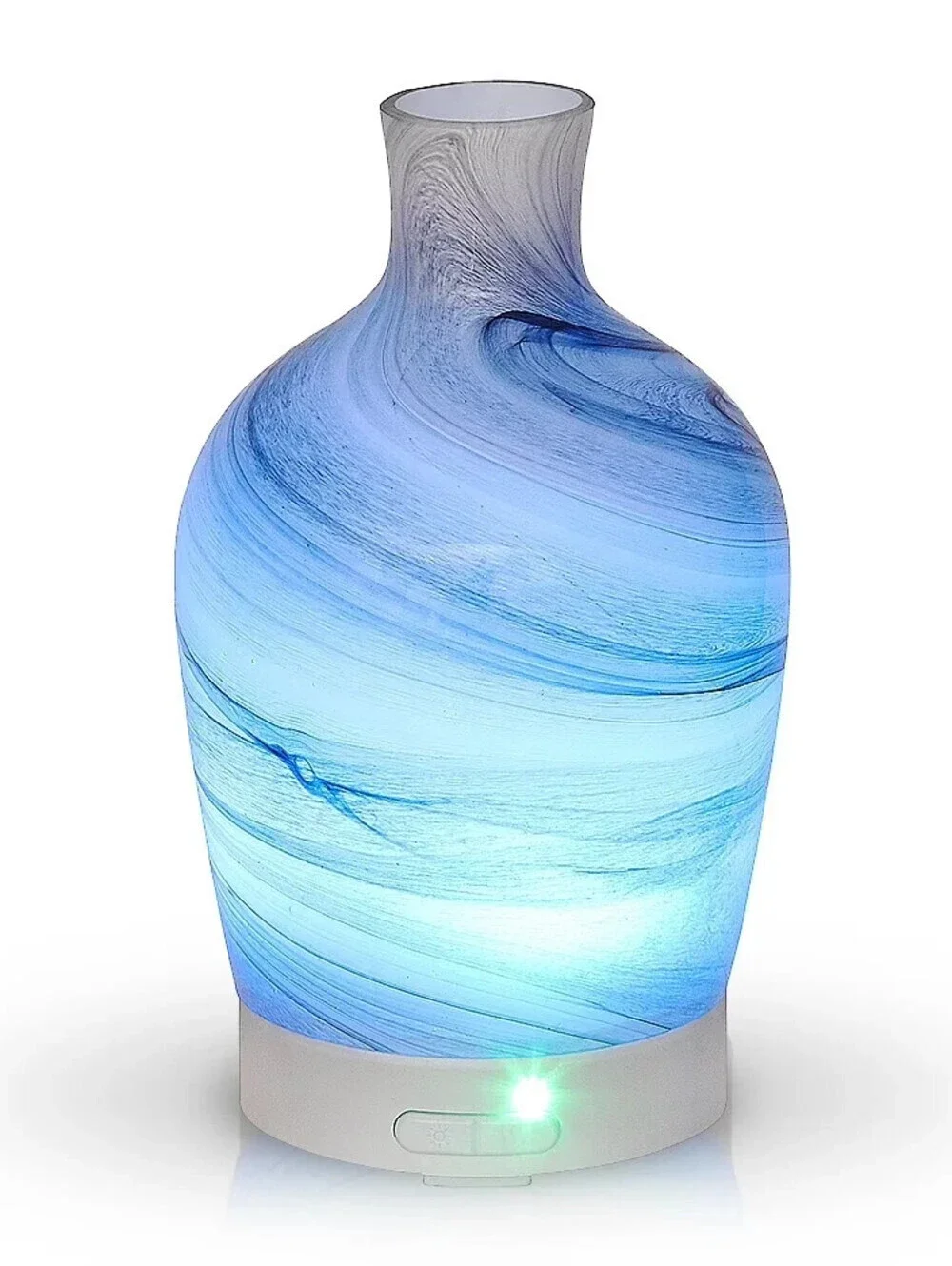 Aromar Decanter Abstract Glass Ultrasonic Diffuser- Gray